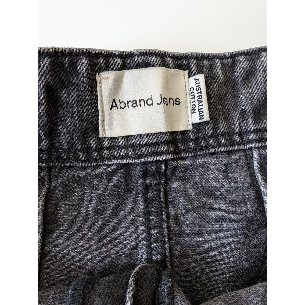 Abrand Jeans Revolve Cotton Denim Pleated Pocket Micro Mini Skirt Black 30 - Picture 7 of 13